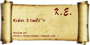 Kuhn Elmár névjegykártya